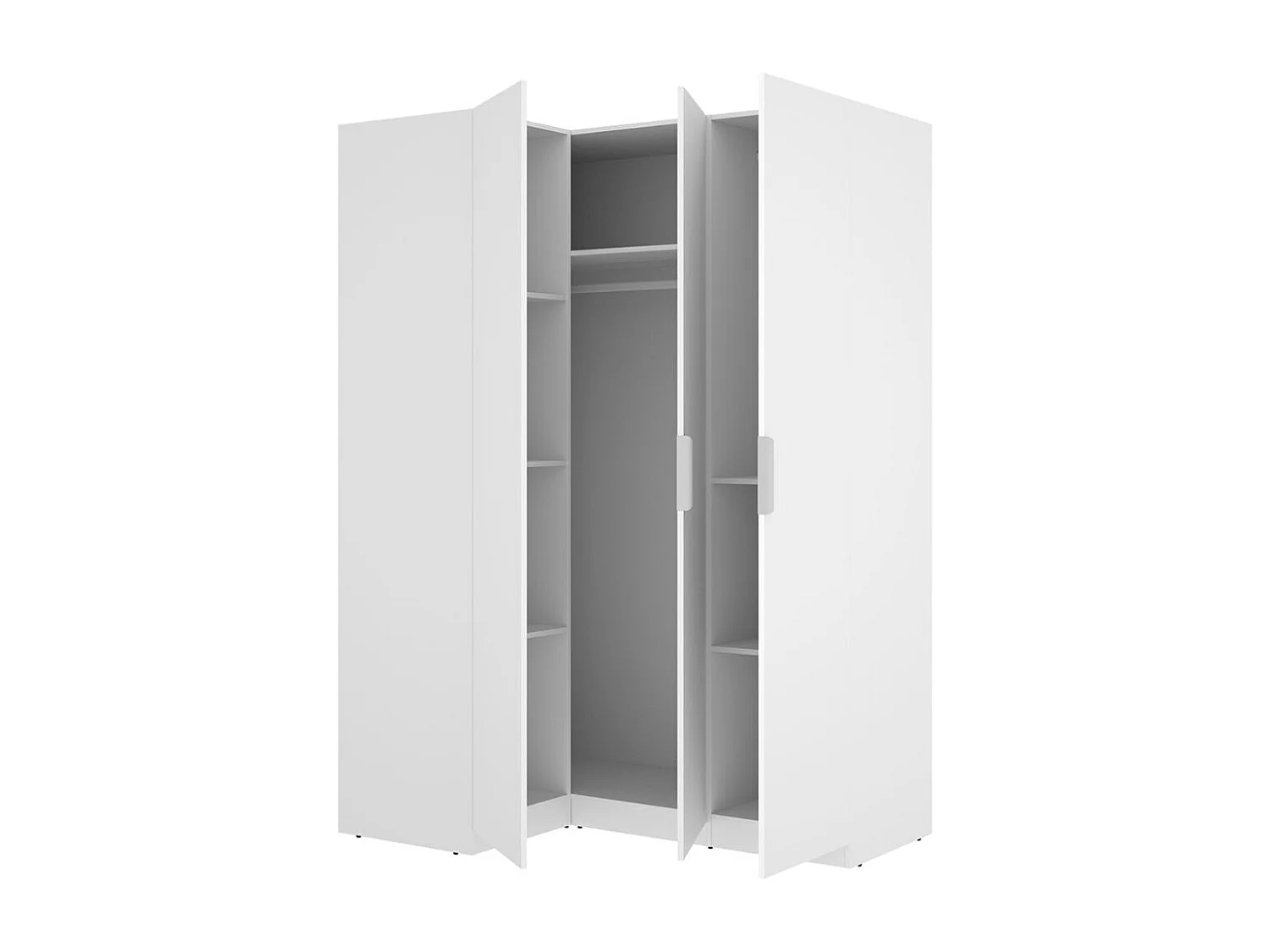 Armario esquinero Emax 3 puertas blanco 203,5x142,4x95 cm