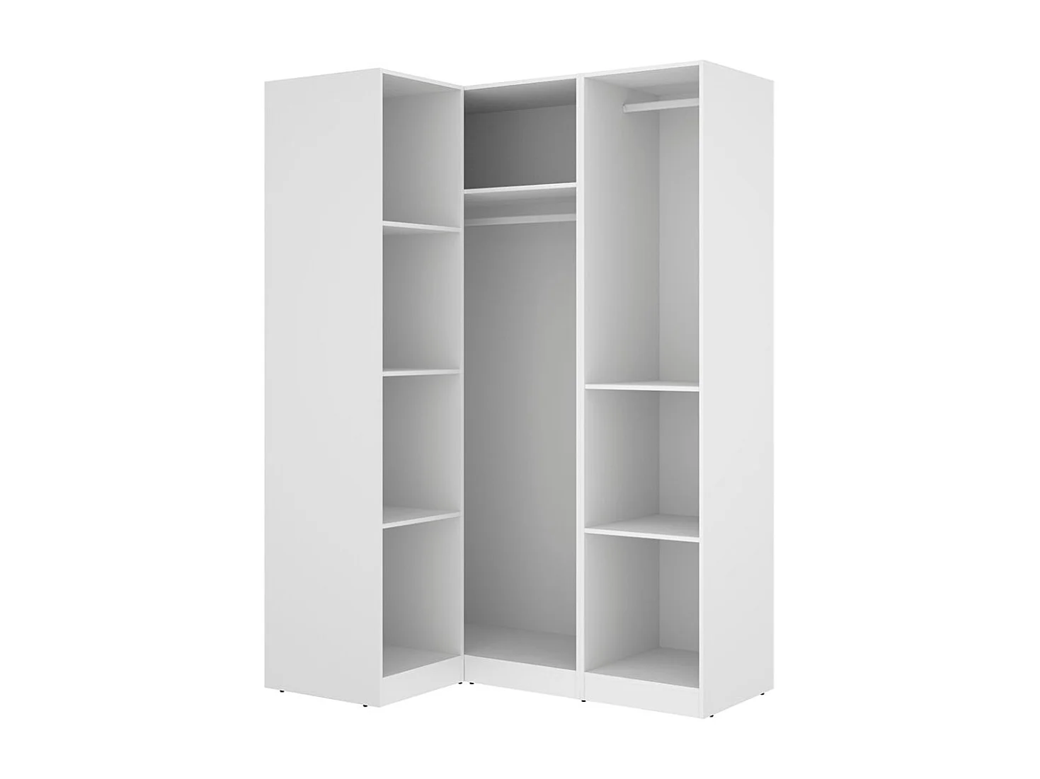 Armario esquinero Emax 3 puertas blanco 203,5x142,4x95 cm