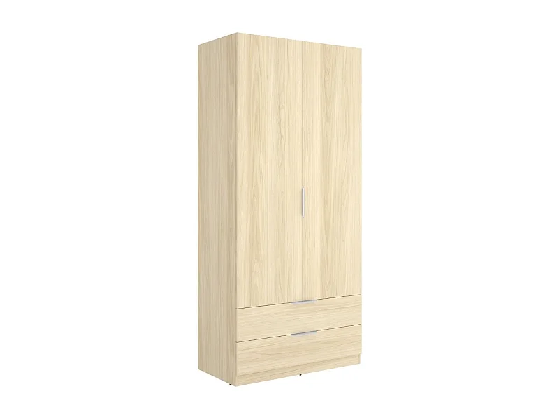 Armario Emax 2 puertas batientes y 2 cajones natural 203,5x91x51,4 cm