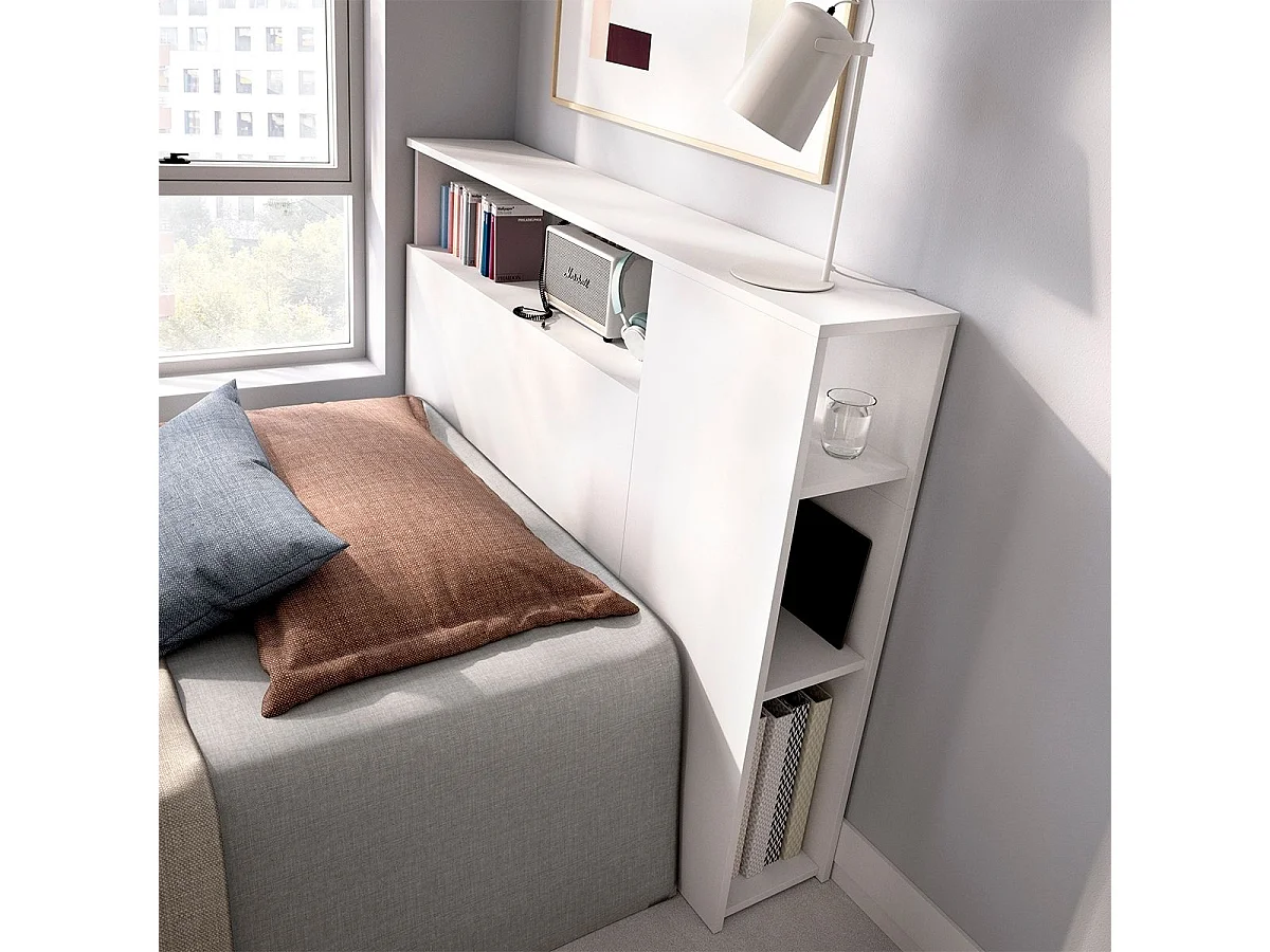 Cabecero Ten 4 compartimentos blanco 95x127,2x23,4 cm