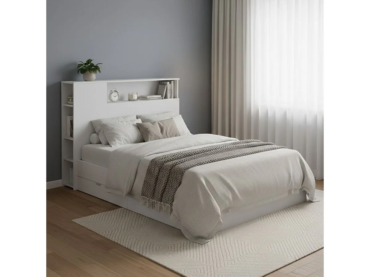 Cabecero Ten 4 compartimentos blanco 95x127,2x23,4 cm