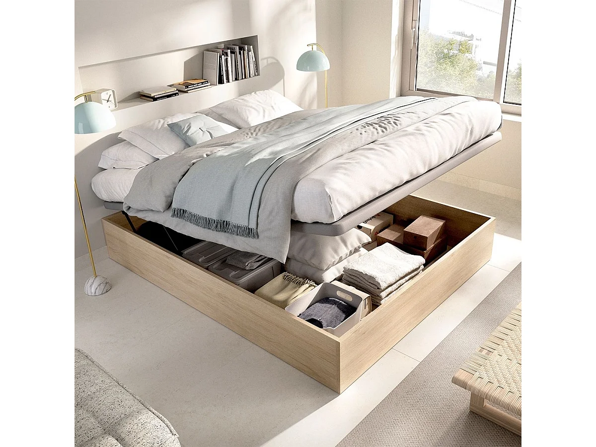 Canapé Nest diseño abatible natural 28,5x135x190 cm