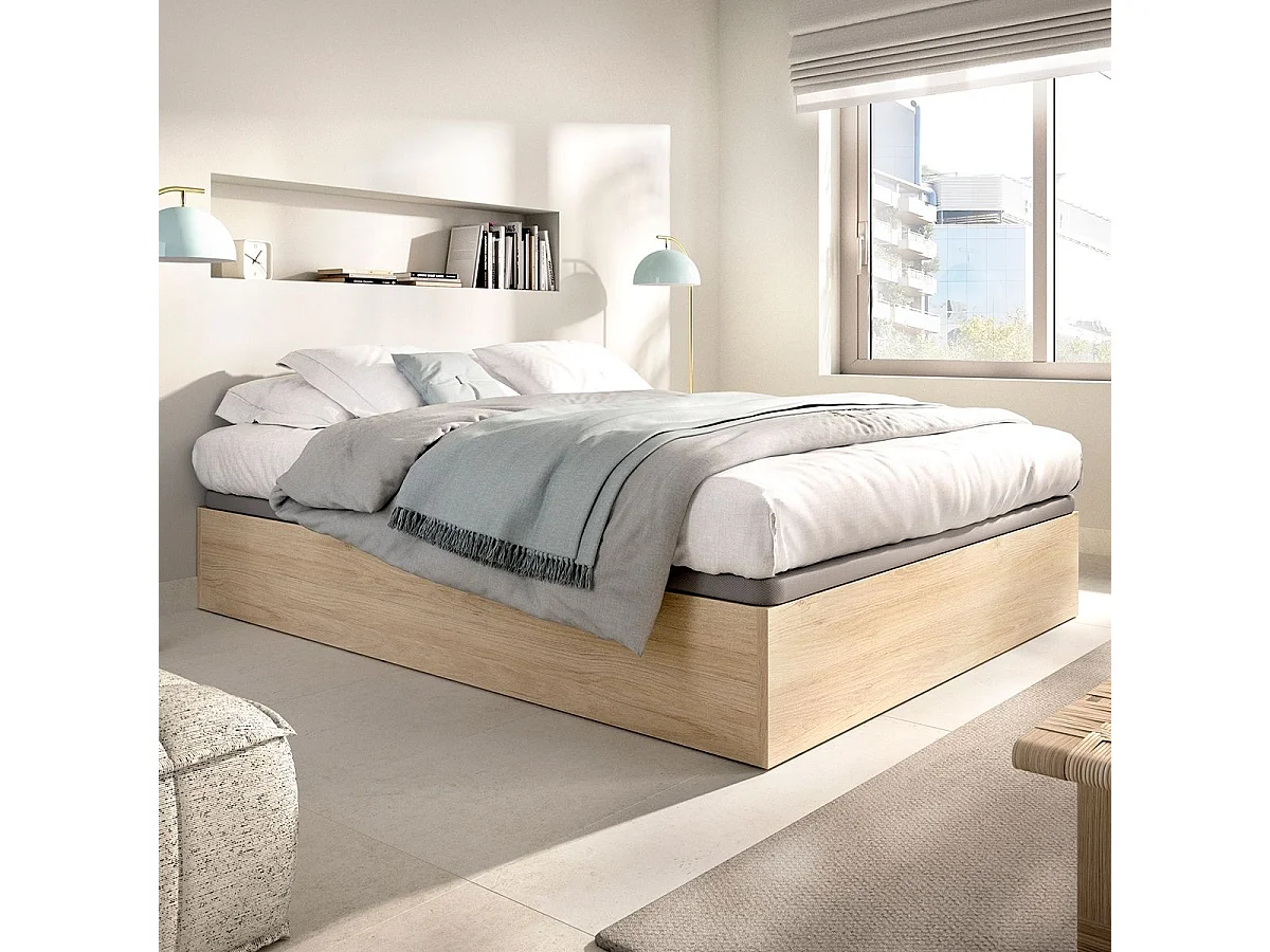 Canapé Nest diseño abatible natural 28,5x135x190 cm