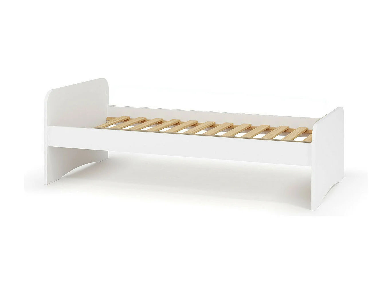 Lit 90x190 cm bois massif blanc TALIA
