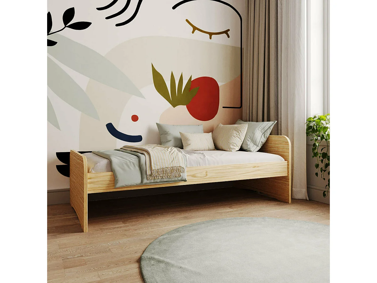 Lit 90x200 cm bois massif bois TALIA