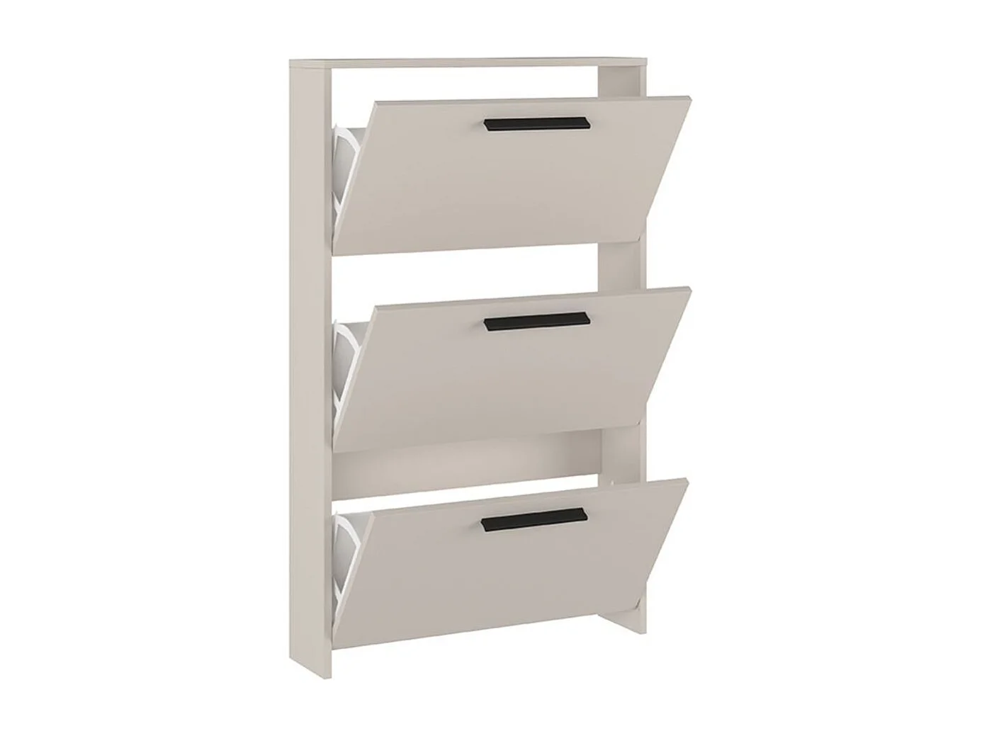 Zapatero New Aura 3 puertas con patas beige 115,5x68,5x17 cm