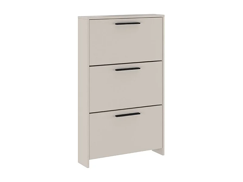 Zapatero New Aura 3 puertas con patas beige 115,5x68,5x17 cm