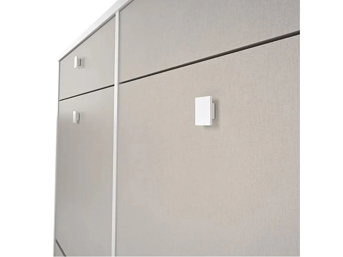 Zapatero Sirena 4 puertas con 2 cajones blanco/gris 104,3x116,8x27 cm