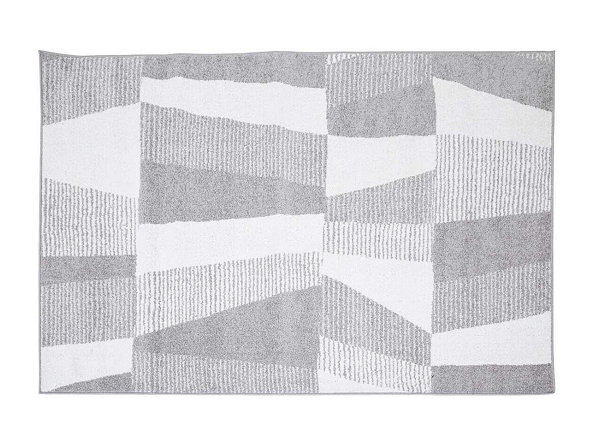 Alfombra Koy geométrica gris/blanco 100x150 cm