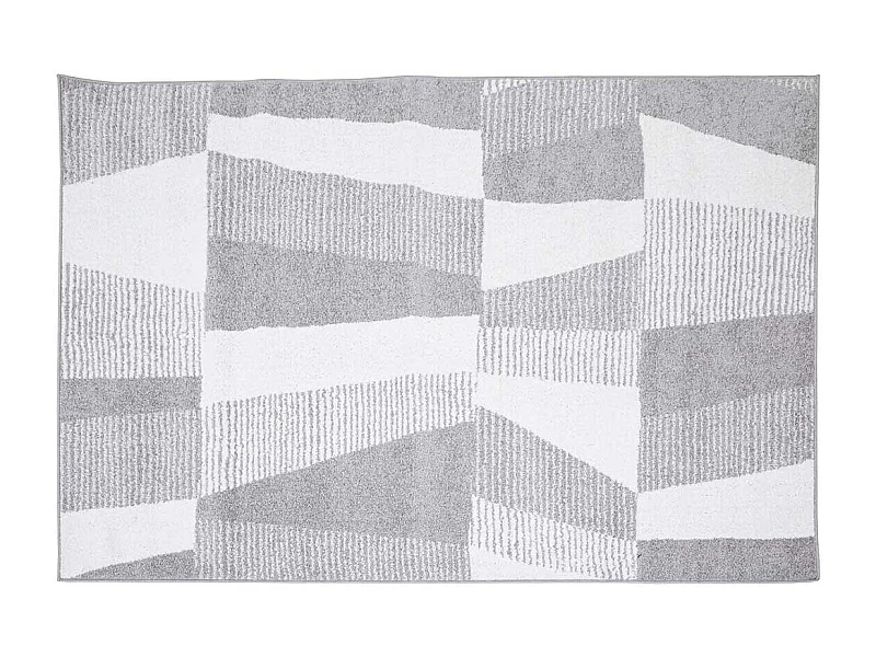 Alfombra Koy geométrica gris/blanco 100x150 cm