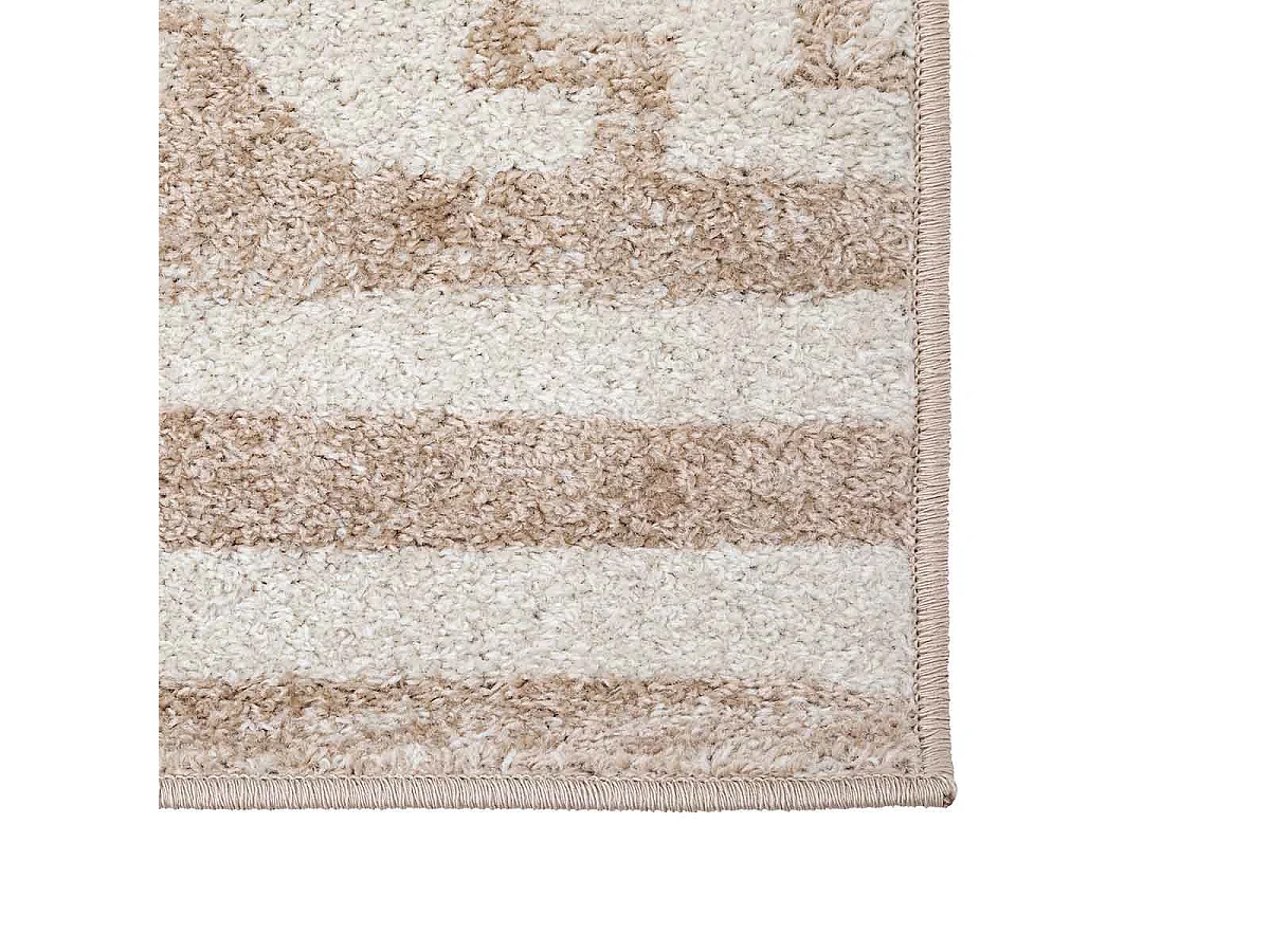 Alfombra Koy rayas beige/marrón 100x150 cm