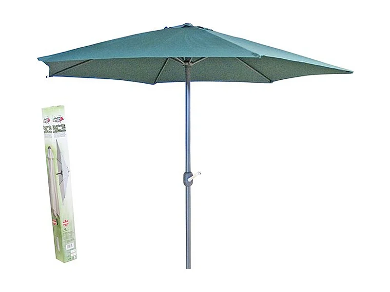 Sombrilla poliéster verde 3x3 m