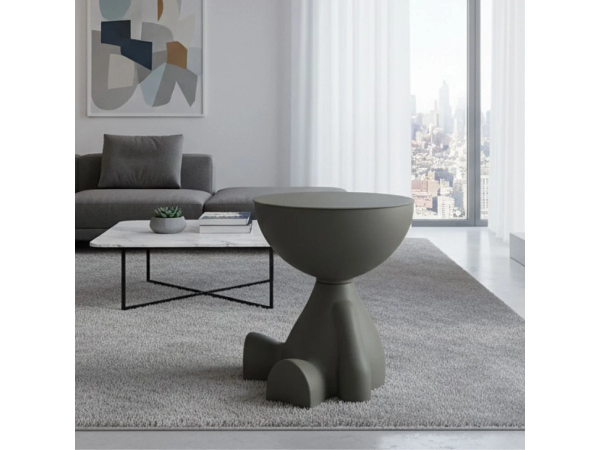 Mesa auxiliar diseño muñeco verde 40x36x38 cm