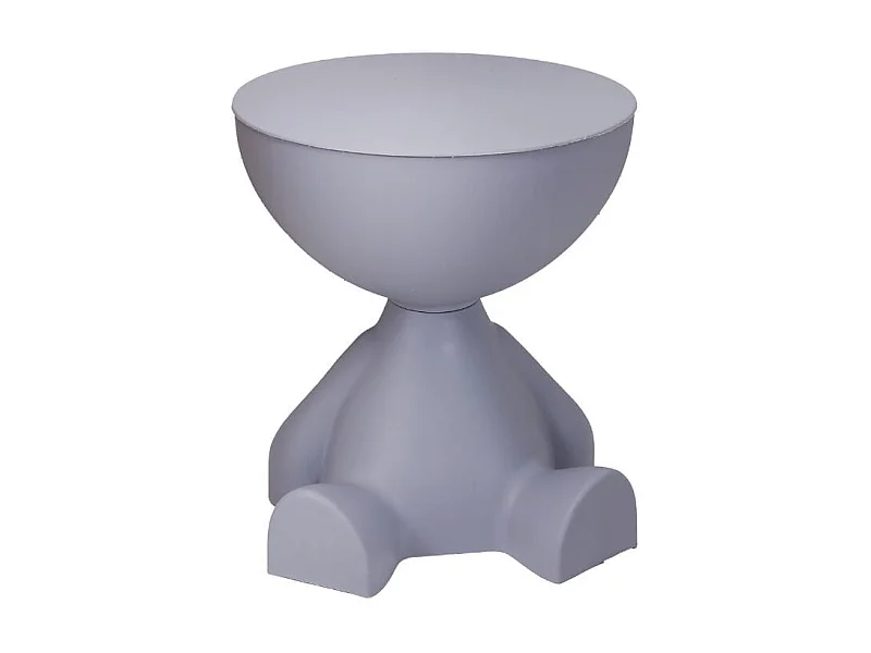 Mesa auxiliar diseño muñeco gris 40x36x38 cm