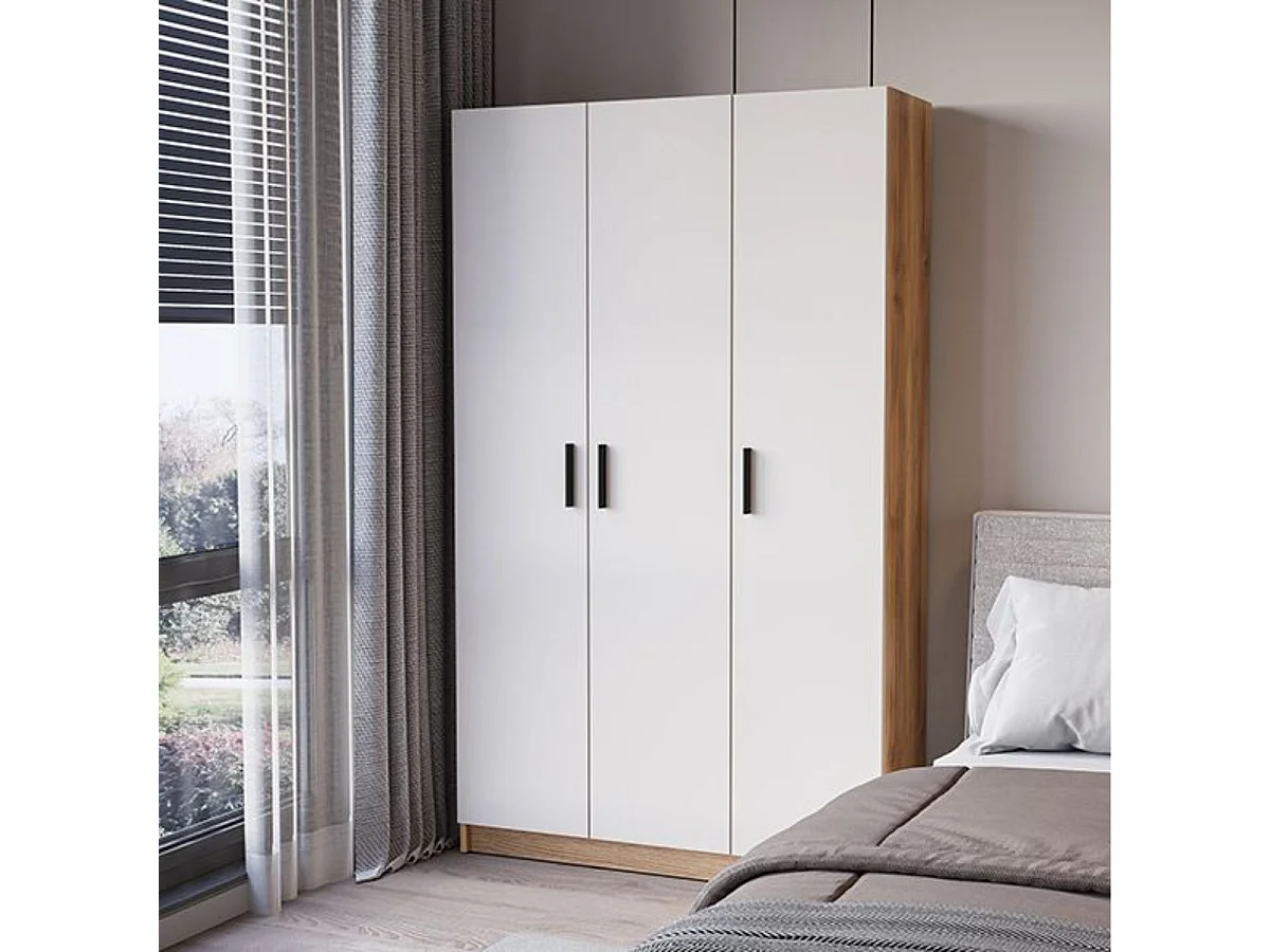 Armario Elba Mauvella 3 puertas cambria/blanco 180x108x34,4 cm