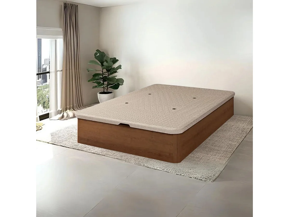 Canapé Guadiana 150x190 tapa tapizada 3D nogal 22 mm