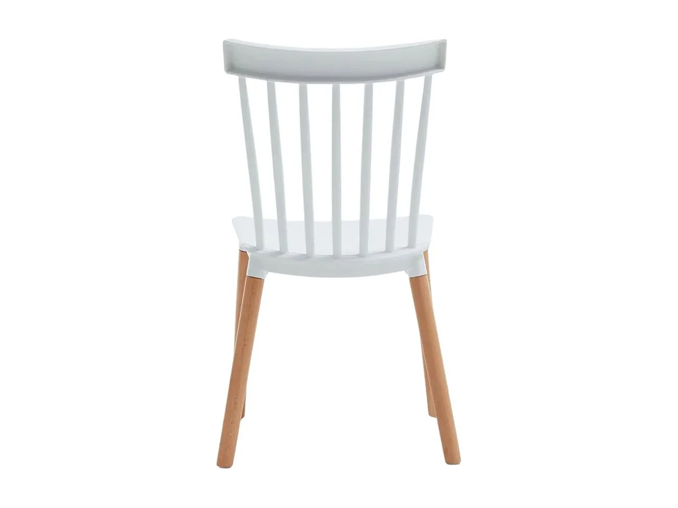 Silla de comedor Sicilia patas de madera blanco 86,5x46,5x47 cm