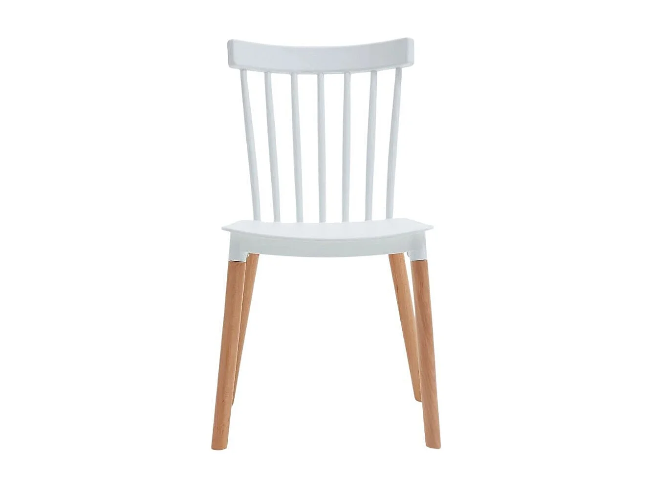 Silla de comedor Sicilia patas de madera blanco 86,5x46,5x47 cm