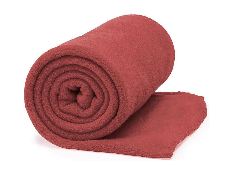 Manta coral 100% poliéster granate 130x160 cm