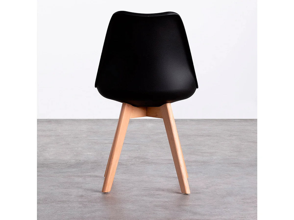 Silla de comedor Malmo negro 85x45x48 cm