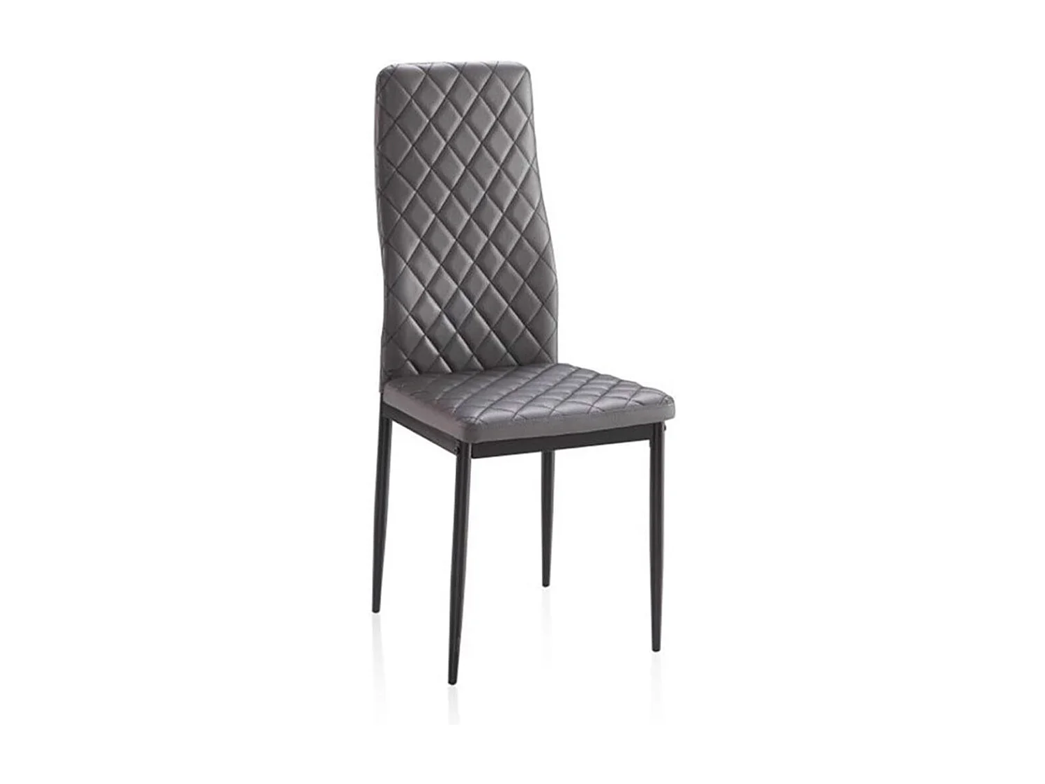 Silla de comedor Mármol gris 96x40,5x49 cm