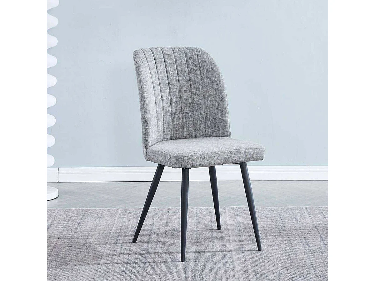 Silla de comedor Rory gris 92x46x55 cm