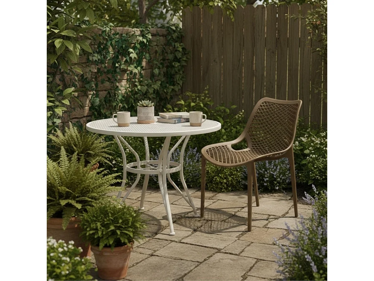 Silla de exterior Garona Light taupé 82x51x60 cm