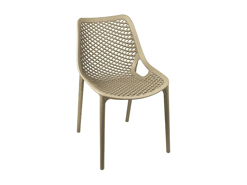 Silla de exterior Garona Light taupé 82x51x60 cm