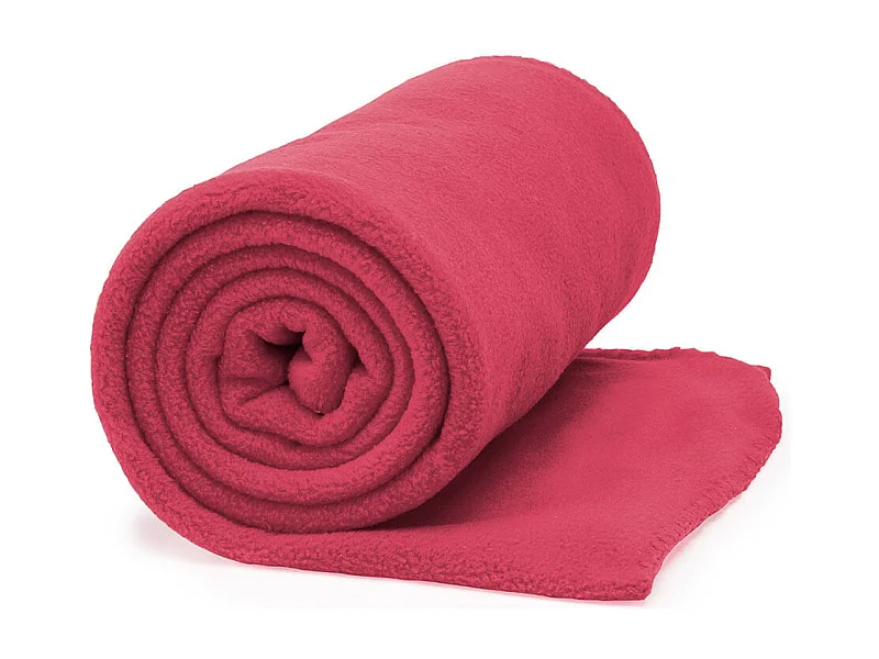 Manta coral 100% poliéster rosa 130x160 cm