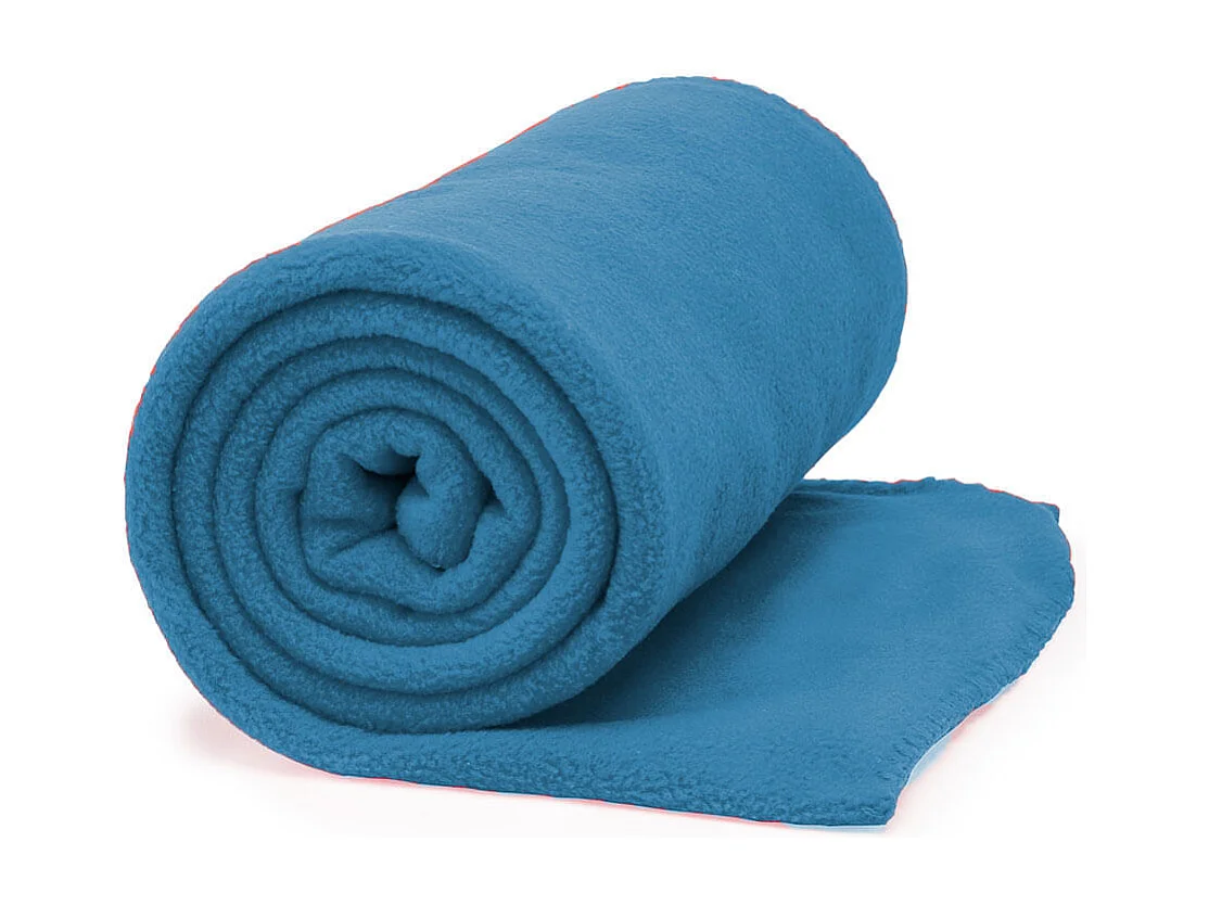 Manta coral 100% poliéster azul 130x160 cm