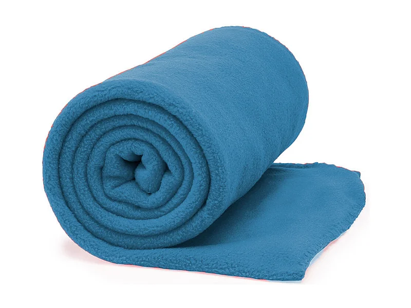 Manta coral 100% poliéster azul 130x160 cm