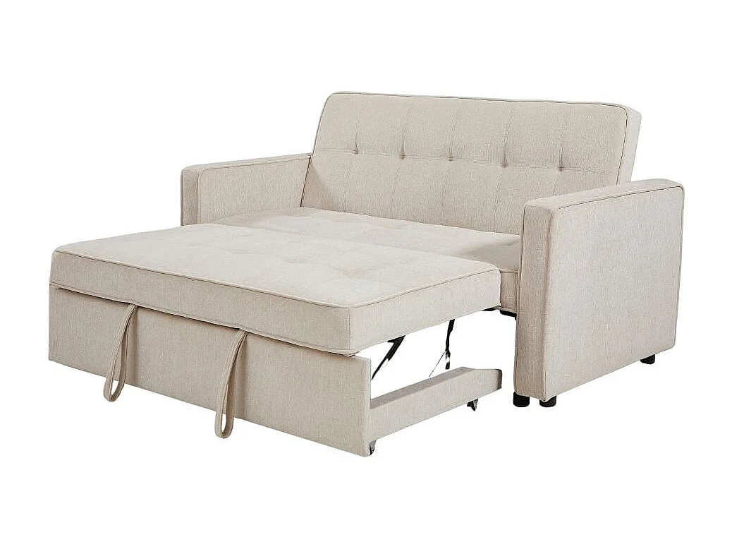 Sofá cama Izan Deluxe sistema clic clac beige 93x167x88 cm