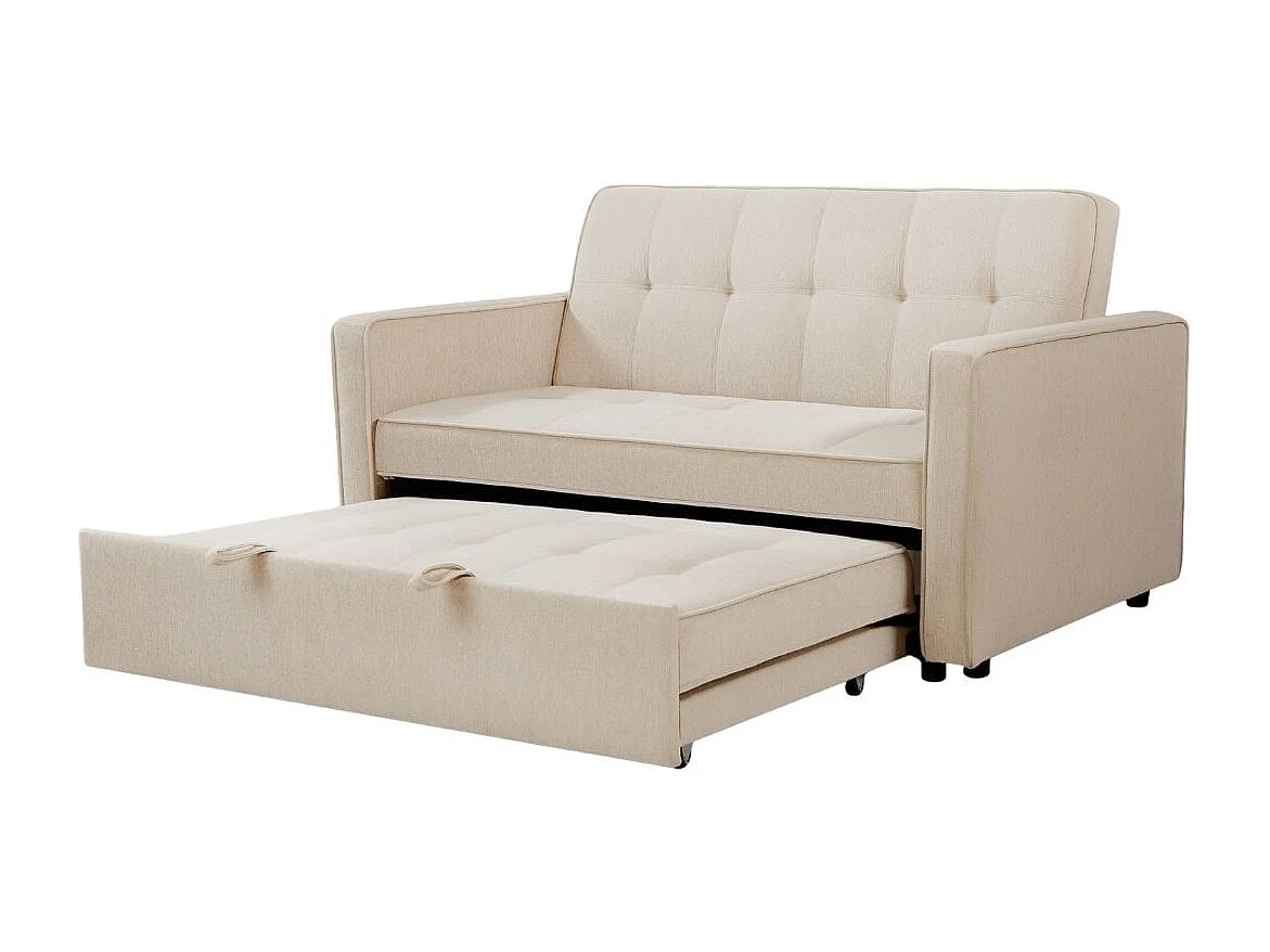 Sofá cama Izan Deluxe sistema clic clac beige 93x167x88 cm