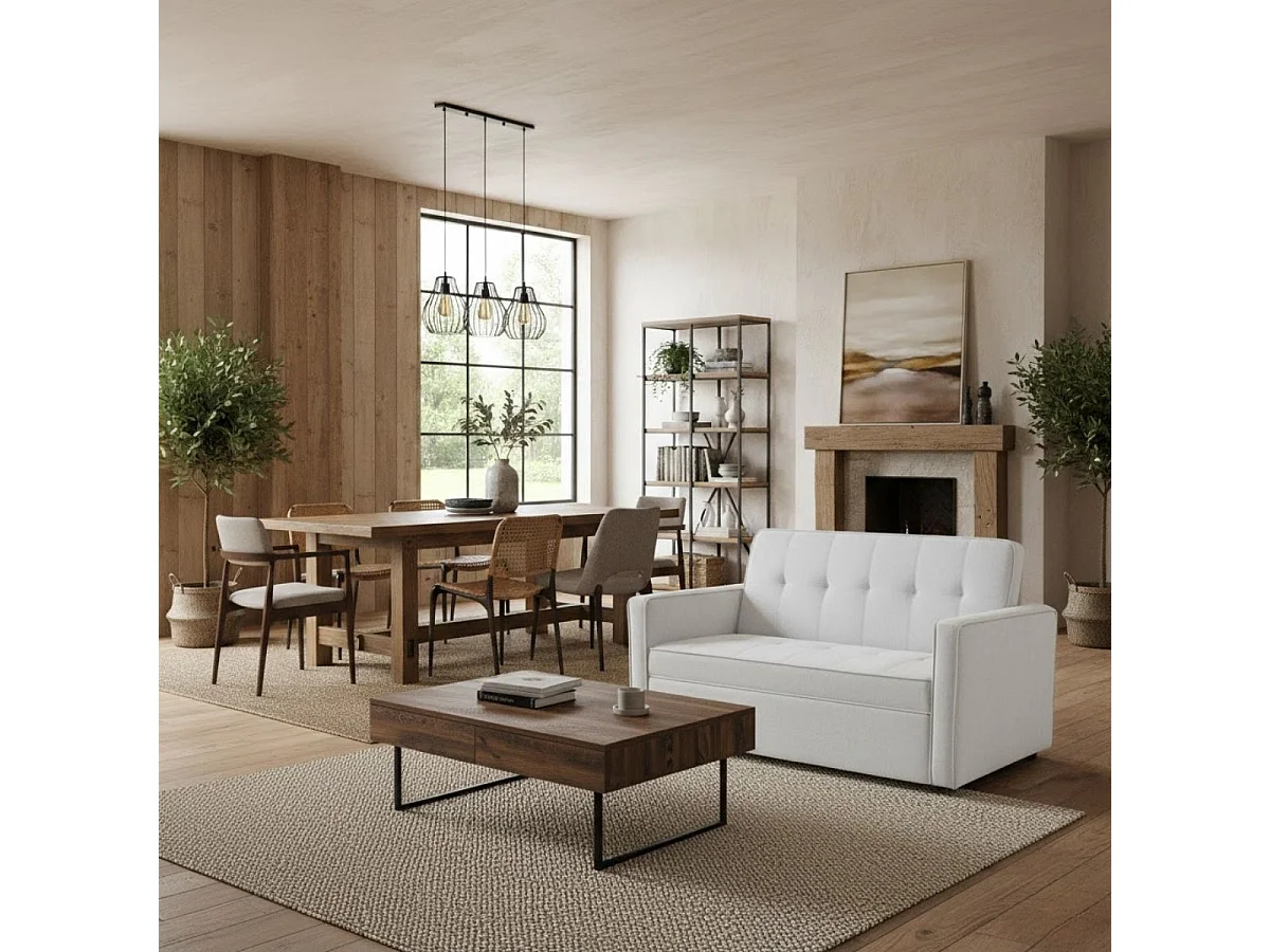 Sofá cama Izan Deluxe sistema clic clac gris 93x167x88 cm