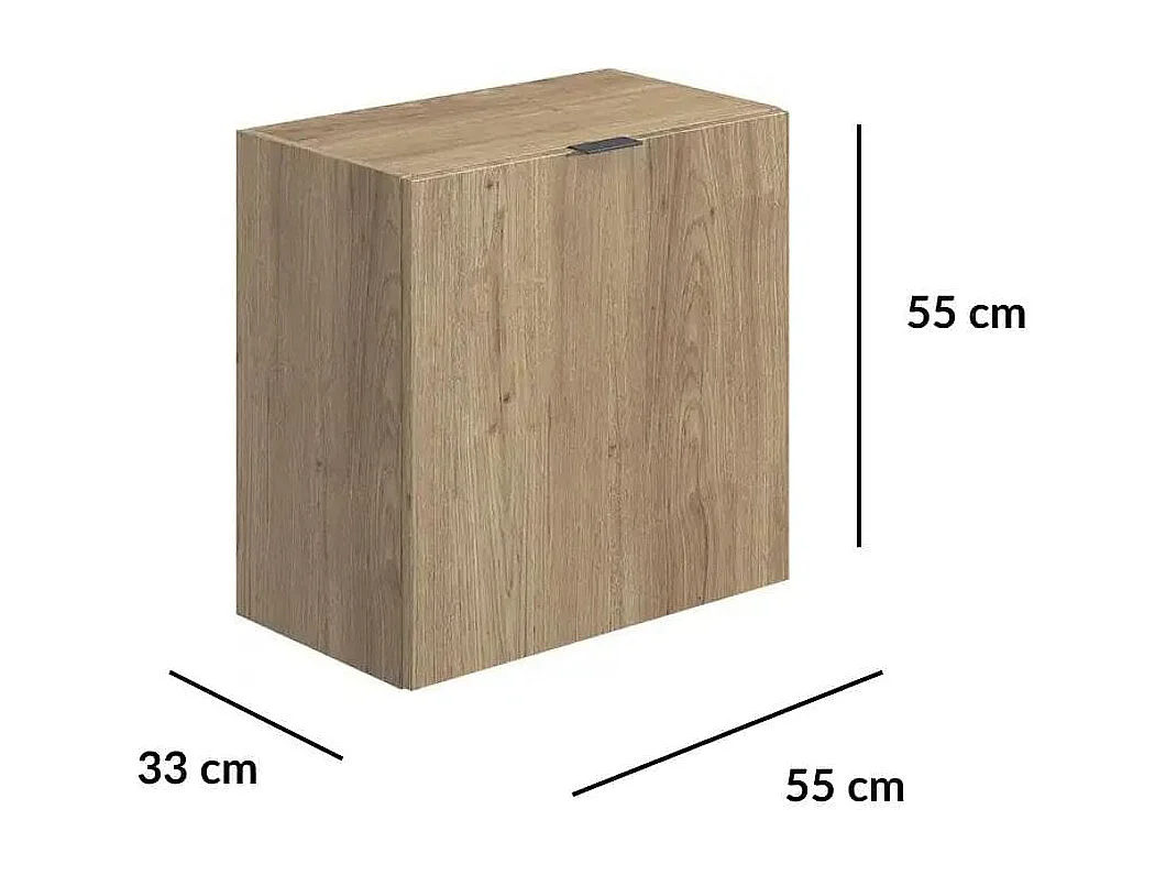 Armario Italia puerta + 1 estante marrón 55x55x33 cm