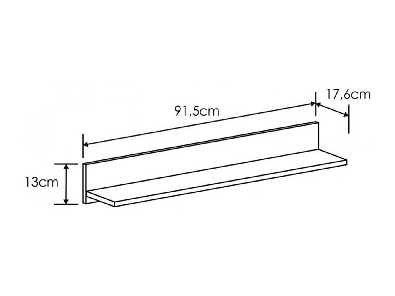 Estante Soto blanco 13x91,5x17,6 cm