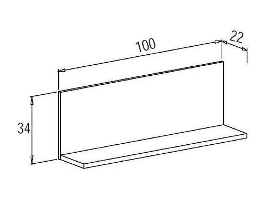 Estante Donald puccini 27,9x120x23,3 cm