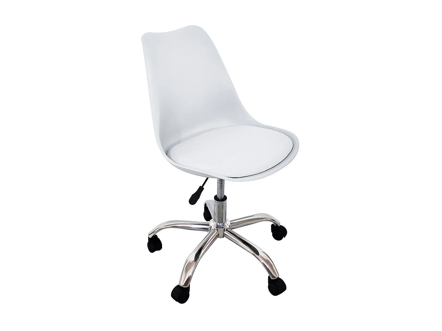 Silla de escritorio Enjoy 5 ruedas blanco mate 79/86,5x48x54 cm Adec