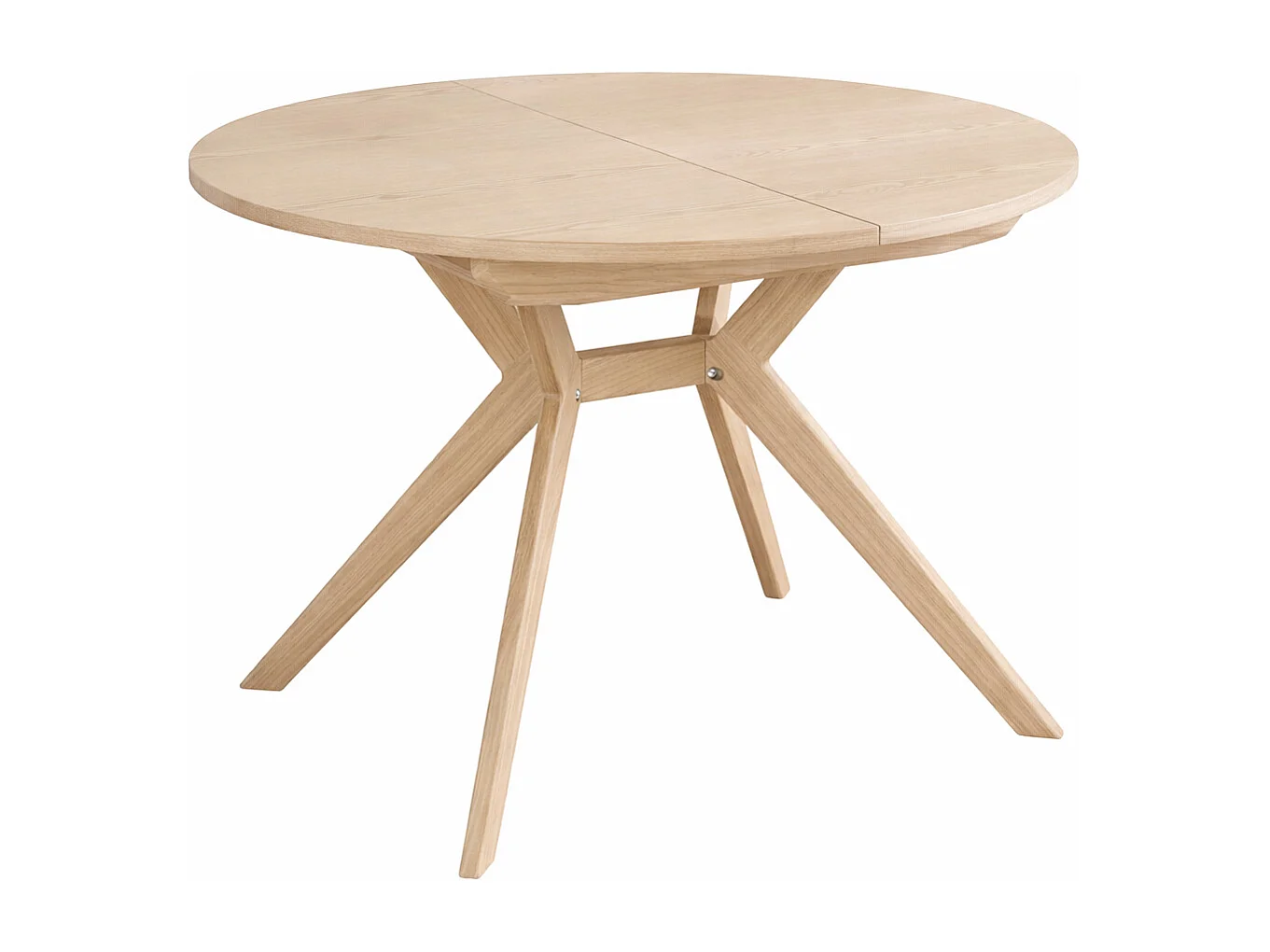 Mesa de comedor redonda extensible 110cm Biju Fresno