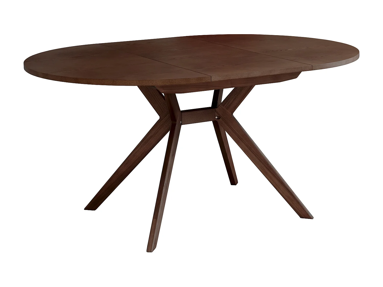 Mesa de comedor redonda extensible 110cm Biju Nogal