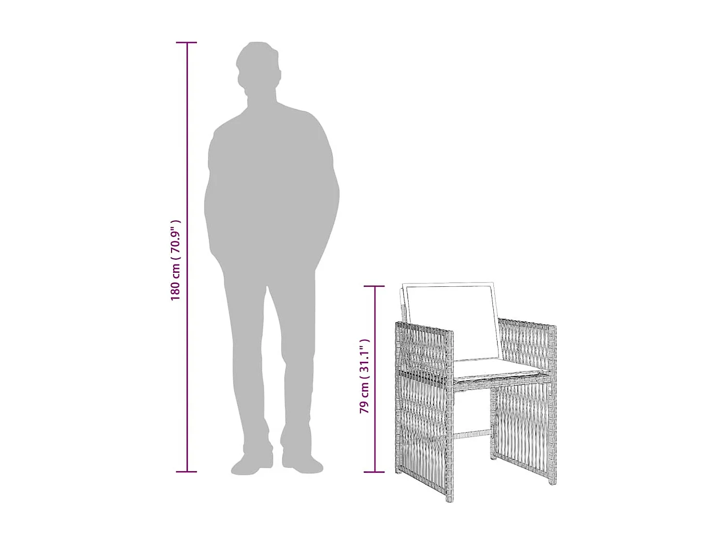 Set comedor jardín y cojines 13 piezas ratán sintético gris claro