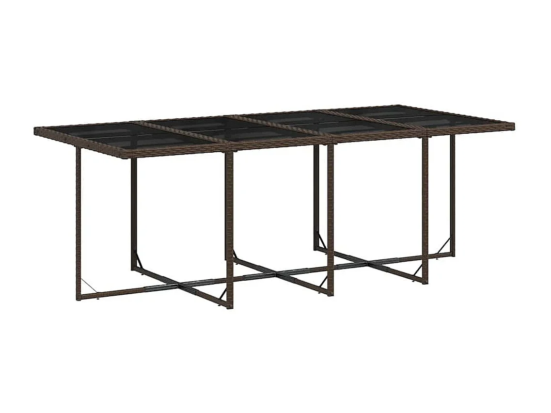 Set muebles de jardín 13 piezas y cojines ratán sintético marrón