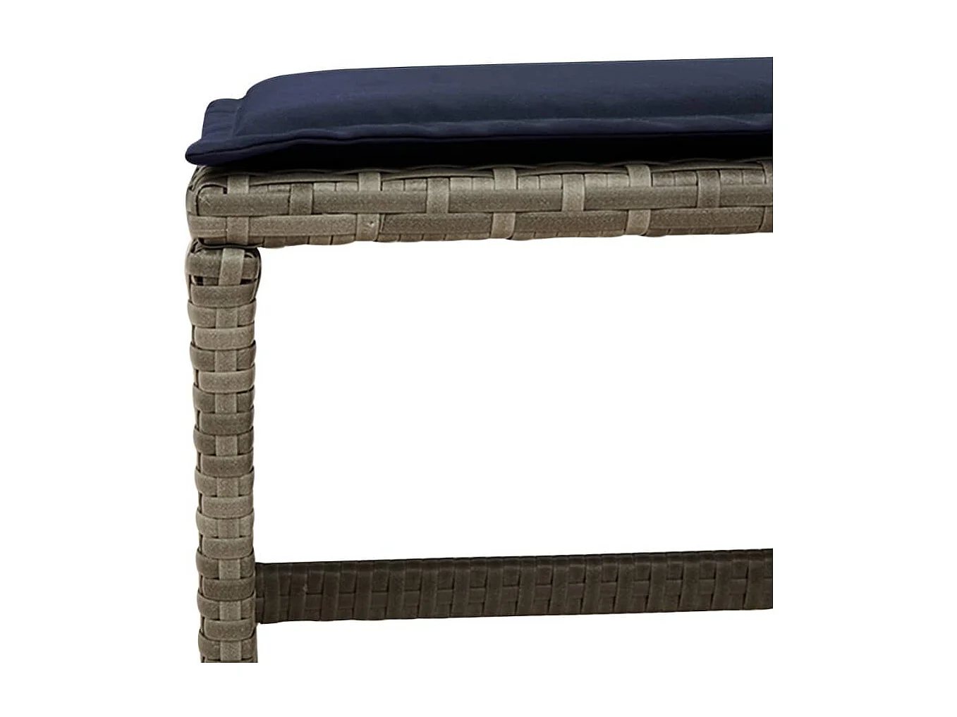 Ensemble à manger de jardin 9 pièces coussins gris résine tressée