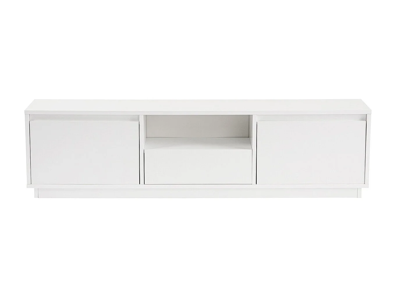 Meuble TV 3 portes 1 niche blanc 160 cm - Noane