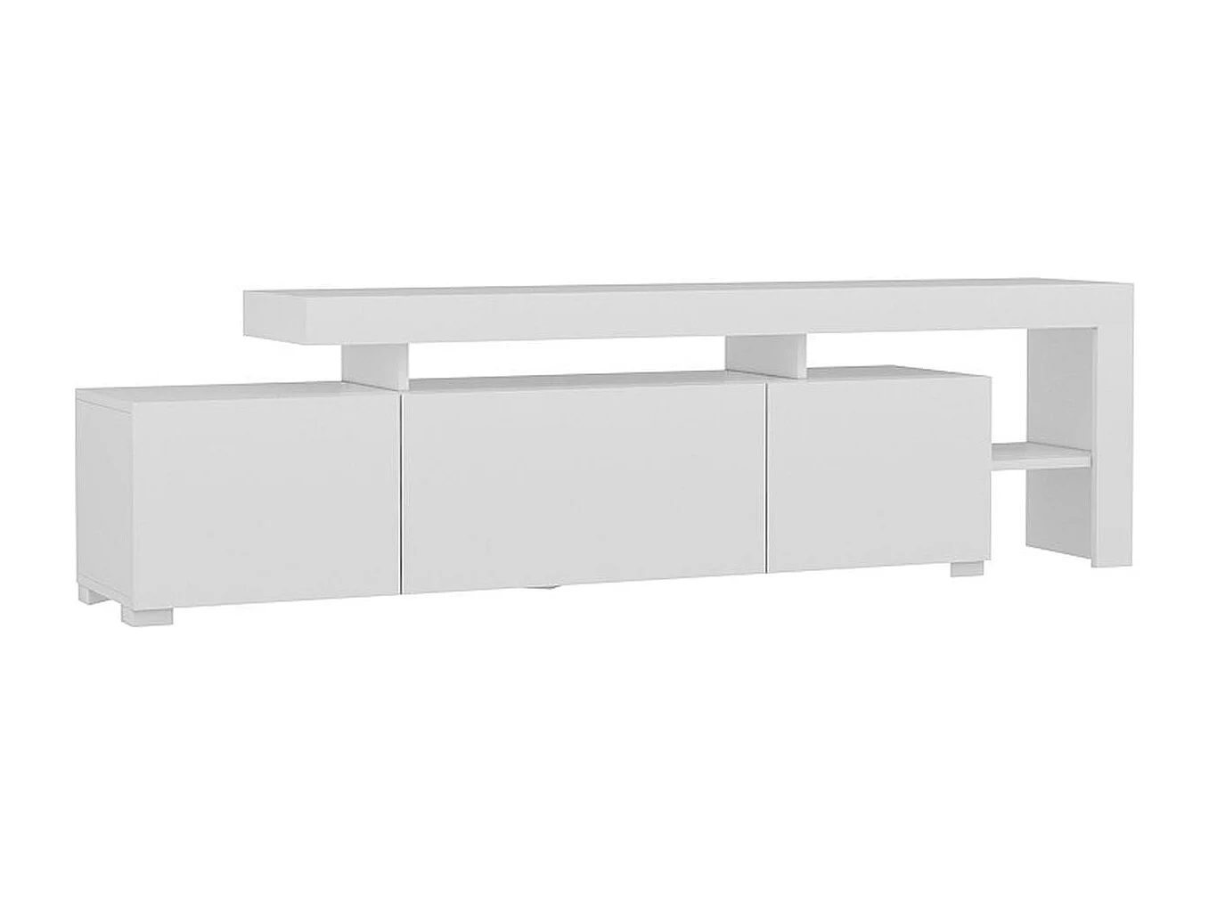 Meuble TV LED 3 portes blanc 192 cm - Ilia