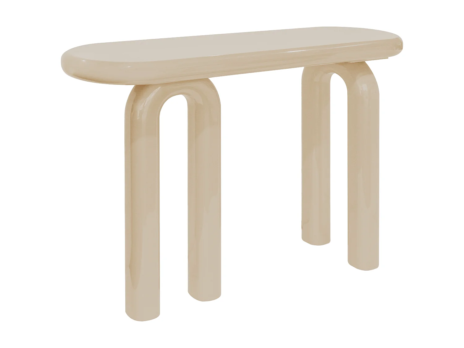 Console en MDF - Beige laqué - ZESTORIO