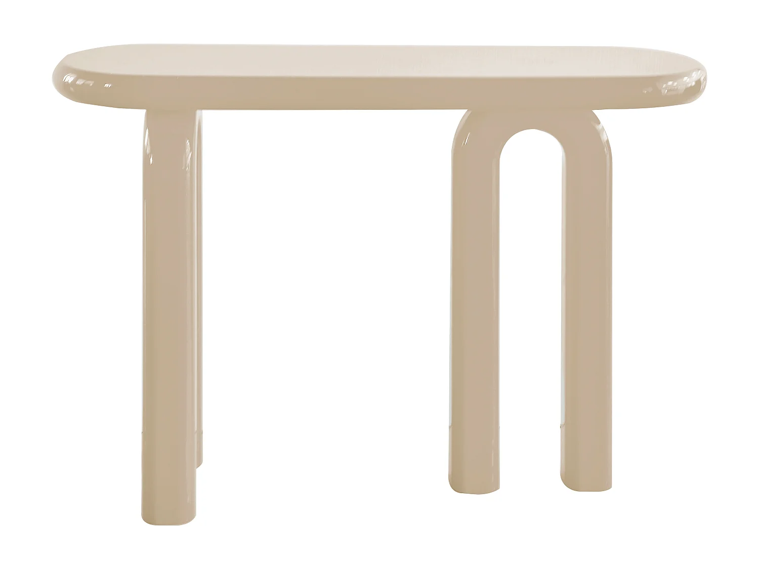 Console en MDF - Beige laqué - ZESTORIO