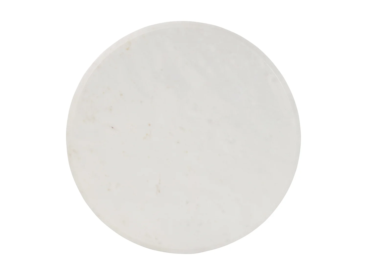 Table d'appoint en marbre et bois d'acacia - Blanc et Naturel foncé - KIYARA