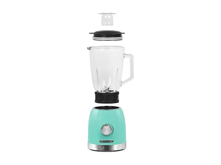 Liquidificador Schneider SCBL15ACA 1,5L Acapulco - 800W, Copo de Vidro, 6 Lâminas em Aço Inoxidável, Regulador de Velocidade & Função Pulse