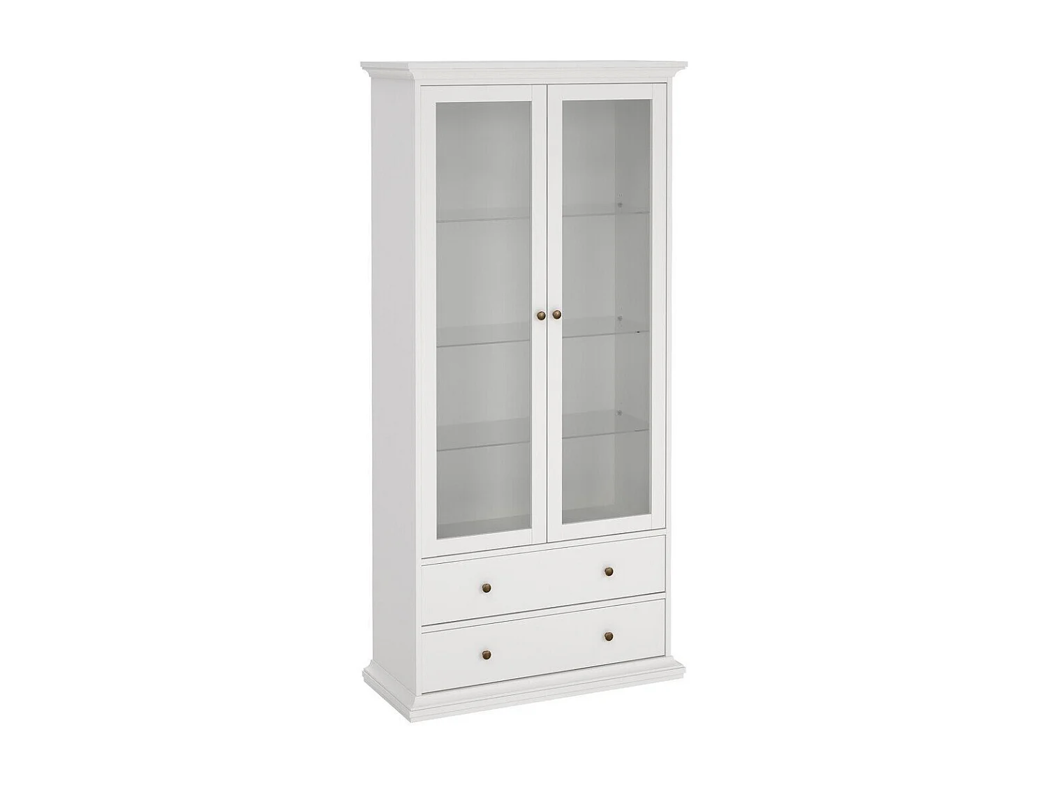 Vitrine mit 2 Glastüren und 2 Schubladen B96,2 cm – SOFIA